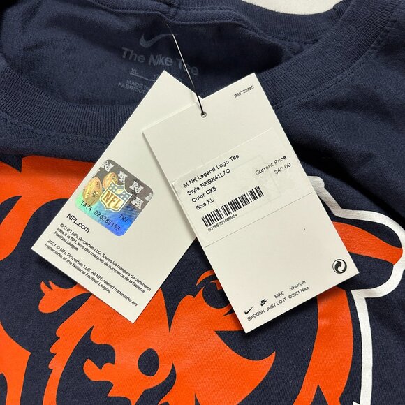 Chicago Bears Nike Mens T Shirt Blue Sz XL NWT NFL Football New - Picture 5 of 7